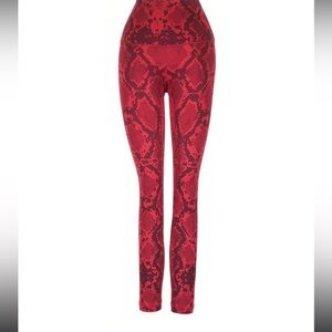 lululemon athletica Red Snake-Print Leggings